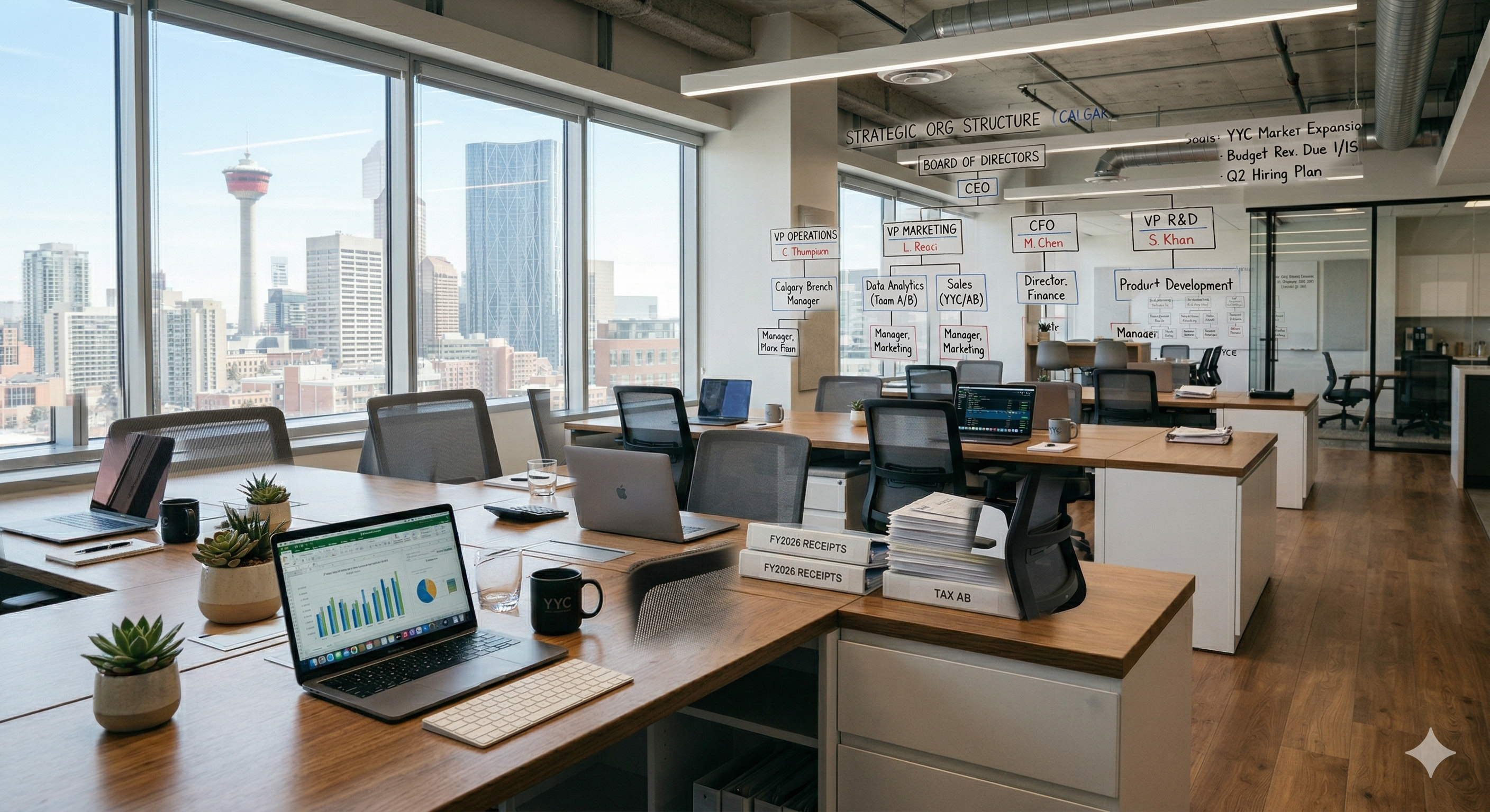 Organizing business receipts and bookkeeping records for small business Calgary