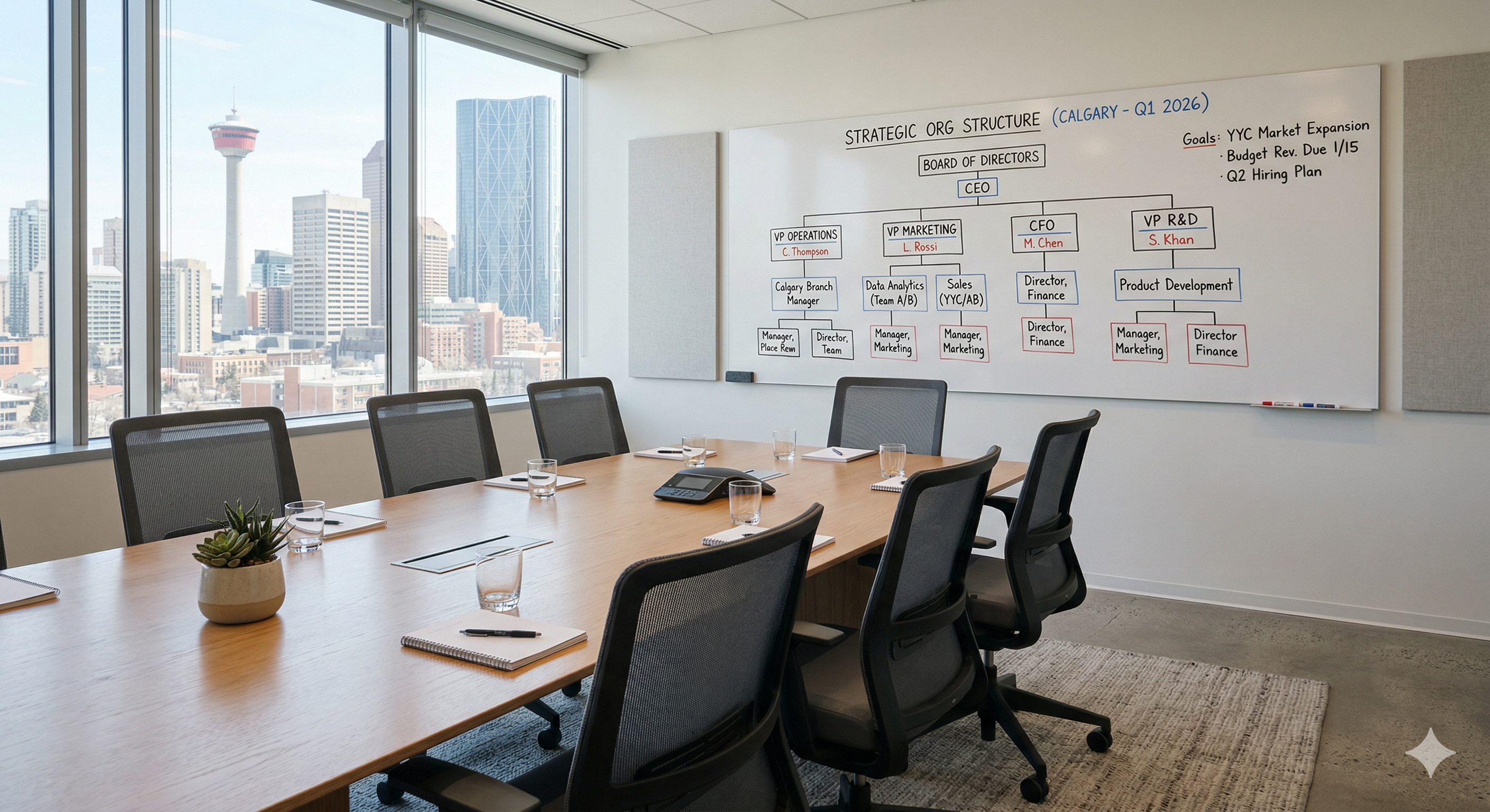 Calgary corporate boardroom with strategic structure planning for T2 corporate tax